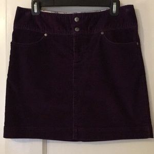 Athlete corduroy plum mini skirt